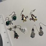 Lot Of 4 Pierced Dangle Drop Earrings Christmas Holiday Mix Penguin Snowman Etc Photo 7