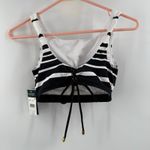 Ralph Lauren Lauren Bikini Top SZ6 NWT Black Gradient Stripe Underwire High Neck Photo 3