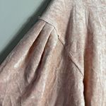 We The Free Free People  Milan Crushed Velvet Top Women's XS Blush Pink Oversized Photo 12