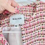 Walter Baker Walter Pink Plaid Tweed Cropped Blazer Photo 10