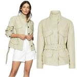 Reiss Eden Khaki Green Cotton-Blend Utility Jacket Size 2 Photo 2