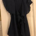 The Coverii Navy Blue Flouncy Romper Photo 0