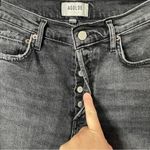 AGOLDE Nico High Rise Slim Fit Jeans Cassette Faded Black Distressed, Size 26 Photo 3