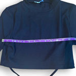 superdown Mia Crop Tee Black Long Sleeve Tie Wrap Around Ribbed Size Medium Photo 5