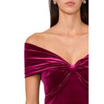 Parker Velvet Ruffle Sleeve Party Blouse Fuchsia Purple Size M NWOT Photo 5