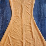 Retrofête Retrofete Orange Maxi Dress Pearl Halter Size Small Sample Photo 6