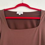 Live in the Moment Elegant Long Sleeve Bodysuit in Rich Brown Photo 1