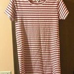 A M O  red & white striped t-shirt dress Photo 0