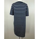 Madewell Womens Navy and White Striped T-Shirt Dress Sz S | Everyday Nautical Photo 2