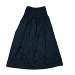 Madewell NWT Women's XS Black Smocked Waist A-Line Midi Skirt Summer Photo 3