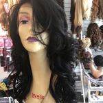 Black curly long wig extreme sports dance lace wig Size 24 Photo 3