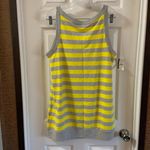 New York And Company Yellow/Grey Striped Dress Large Photo 8