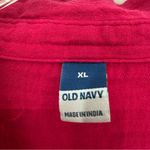 Old Navy  Oversized Button Down Long Sleeve Boyfriend Shirt Womens XL Pink Photo 2
