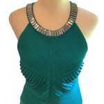 Calvin Klein  Teal Halter Formal/Simi Formal Chiffon Dress WORN ONCE Photo 1