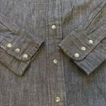 Ralph Lauren NWT, Lauren  Western Long Sleeve Black Denim Pearl Snap Shirt, Sz M Photo 12