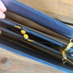 Andrew Geller Vintage  Blue Metallic satchel clutch with gold clasp EUC 70’s Photo 6