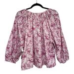 NWT Tuckernuck Hyacinth House Pink Abstract Floral Maisie Tie Blouse Photo 3