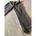 Topshop  Black/White Plaid Pants‎ With Bottom Tassle Size S Photo 1
