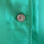 Foxcroft  Green Pearl Button Down Collard sleeves Blouse SZ 8  In Great Condition Photo 4