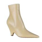 Bottega Veneta  NIB Pointed Leather Ankle Boots in Cane Sugar Size 39.5 Photo 0
