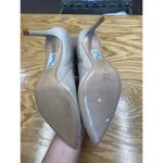 Schutz  Mikki Ankle Boots Womens 9B Beige Leather Side Zip Pointed Toe Bootie S33 Photo 6