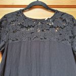 H&M  Women's Black Lace Baby Doll Dress Size 8 Flowy Witchcore Whimsygoth Gothic Photo 3