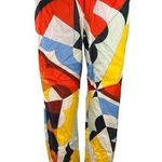 Tory Burch Multicolor Geometric Print Tapered Leg Pull-On Casual Beach Pant XS Photo 0