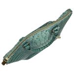 Brahmin Large Duxbury Satchel Bag Biscay Melbourne Blue Green Leather Croc Photo 8