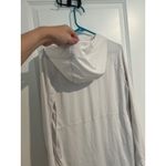 Athleta Women’s White Performance Zip-Up Jacket with Hood – Size Medium Photo 5