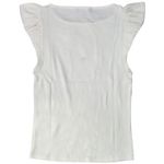 J.Crew J. Crew Vintage rib ruffle boatneck tank top Ivory S NWT Photo 1