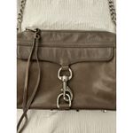 Rebecca Minkoff Mini MAC Leather Crossbody Bag Taupe Silver Hardware Photo 2
