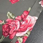 Forever 21 Army green and pink floral top size large Photo 4