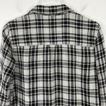 Madewell Ex-Boyfriend Shirt in Kemp Plaid Buttondown Top Black White Size XS GUC Photo 9