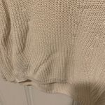 Banana Republic Cream Ribbed Knit 100% Cotton Crewneck Sweater Size XS EUC Photo 2