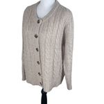 Madewell  Oversized Relaxed Fit Chunky Oatmeal Grandpa Cardigan Sweater Small Photo 9