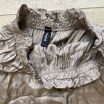 Venti6 Pants with Drawstring Made in Italy Tan SZ S Flowy‎ Wide Legs Brown Photo 1