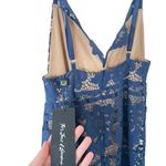 For Love & Lemons  NEW Gianna Blue Lace Midi Dress Photo 3