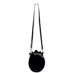 Betsey Johnson Floral Sugar Skull Crown gem black round Crossbody Bag Photo 3