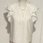 Intermix  Florance Flutter Sleeve Blouse‎ NEW With Tags - Size S. Photo 0