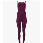 Girlfriend Collective maroon jumpsuit unitard pants athletic wear size large Photo 3