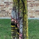 Fuzzi Multicolor Short Sleeve Long Maxi Mesh Dress Size XS Photo 0