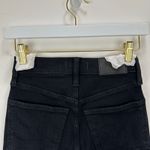 Madewell  Mid Rise Kick Out Crop Jeans Black Flare Stretch Minimalist US 23 NWT Photo 13