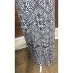 Tribal Femme Maxi Dress sz M navy white tassel sleeveless boho resort cruise Blue Size M Photo 2