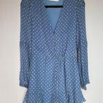 Jonathan Simkhai Caroline polka-dot baby blue silk playsuit romper size S small Photo 3