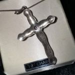 925 Sterling Silver Crystal Cross Pendant‎ Necklace Chain Womens Mens Jewelery Photo 2