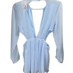 Blush New Boutique V-Neck/Back Cutout Side Blue Short Romper Size S Photo 1