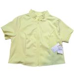 Good American Key Lime Good Compression Short sleeved Crop Swim Top size 6 Photo 0