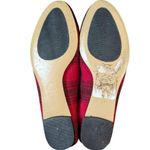 J.Jill Leather Wool Buffalo Plaid Loafers Slip On Round Toe Red Black Size 8.5 Photo 6