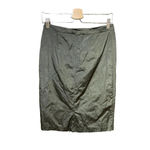 Dries Van Noten  Singer Skirt Black Crinkle Satin Jacquard Size 38 / US‎ 6 Photo 3