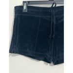 VTG Y2K Taunt Shorts Medium Black Velvet High Rise Drawstring Photo 2